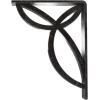 imageEkena Millwork BKTM01X10X12SVE 1 2 W x 10 D x 12 H Versailles Wrought Iron Bracket Single Center BraceAntiqued Silver