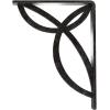 imageEkena Millwork BKTM01X10X12SVE 1 2 W x 10 D x 12 H Versailles Wrought Iron Bracket Single Center BraceAntiqued Silver