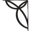 imageEkena Millwork BKTM01X10X12SVE 1 2 W x 10 D x 12 H Versailles Wrought Iron Bracket Single Center BraceAntiqued Silver
