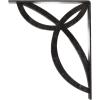 imageEkena Millwork BKTM01X10X12SVE 1 2 W x 10 D x 12 H Versailles Wrought Iron Bracket Single Center BraceAntiqued Silver