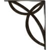 imageEkena Millwork BKTM01X10X12SVE 1 2 W x 10 D x 12 H Versailles Wrought Iron Bracket Single Center BraceAntiqued Warm Silver