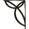 imageEkena Millwork BKTM01X10X12SVE 1 2 W x 10 D x 12 H Versailles Wrought Iron Bracket Single Center BraceAntiqued Warm Silver