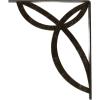 imageEkena Millwork BKTM01X10X12SVE 1 2 W x 10 D x 12 H Versailles Wrought Iron Bracket Single Center BraceAntiqued Warm Silver
