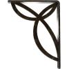 imageEkena Millwork BKTM01X10X12SVE 1 2 W x 10 D x 12 H Versailles Wrought Iron Bracket Single Center BraceAntiqued Warm Silver