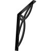 imageEkena Millwork BKTM01X10X12SVE 1 2 W x 10 D x 12 H Versailles Wrought Iron Bracket Single Center BracePowder Coated Black