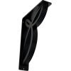 imageEkena Millwork BKTM01X10X12SVE 1 2 W x 10 D x 12 H Versailles Wrought Iron Bracket Single Center BracePowder Coated Black