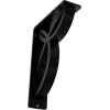 imageEkena Millwork BKTM01X10X12SVE 1 2 W x 10 D x 12 H Versailles Wrought Iron Bracket Single Center BracePowder Coated Black