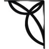 imageEkena Millwork BKTM01X10X12SVE 1 2 W x 10 D x 12 H Versailles Wrought Iron Bracket Single Center BracePowder Coated Black