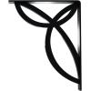 imageEkena Millwork BKTM01X10X12SVE 1 2 W x 10 D x 12 H Versailles Wrought Iron Bracket Single Center BracePowder Coated Black