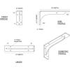 imageEkena Millwork BKTM02X18X06EBHWH Steel Bracket Embrey 2W x 18D x 6 12H Hammered WhiteAntiqued Bronze