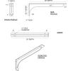 imageEkena Millwork BKTM02X18X06EBHWH Steel Bracket Embrey 2W x 18D x 6 12H Hammered WhiteAntiqued Bronze