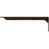 imageEkena Millwork BKTM02X18X06EBHWH Steel Bracket Embrey 2W x 18D x 6 12H Hammered WhiteAntiqued Pale Gold