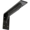 imageEkena Millwork BKTM02X18X06EBHWH Steel Bracket Embrey 2W x 18D x 6 12H Hammered WhiteAntiqued Silver