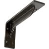 imageEkena Millwork BKTM02X18X06EBHWH Steel Bracket Embrey 2W x 18D x 6 12H Hammered WhiteAntiqued Warm Silver