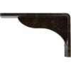 imageEkena Millwork BKTM02X18X06EBHWH Steel Bracket Embrey 2W x 18D x 6 12H Hammered WhiteAntiqued Warm Silver