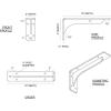 imageEkena Millwork BKTM02X18X06EBHWH Steel Bracket Embrey 2W x 18D x 6 12H Hammered WhiteHammered Dark Bronze
