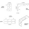 imageEkena Millwork BKTM02X18X06EBHWH Steel Bracket Embrey 2W x 18D x 6 12H Hammered WhiteHammered White