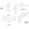 imageEkena Millwork BKTM02X18X06EBHWH Steel Bracket Embrey 2W x 18D x 6 12H Hammered WhiteHammered White