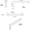 imageEkena Millwork BKTM02X18X06EBHWH Steel Bracket Embrey 2W x 18D x 6 12H Hammered WhiteHammered White