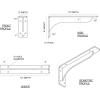 imageEkena Millwork BKTM02X18X06EBHWH Steel Bracket Embrey 2W x 18D x 6 12H Hammered WhiteHammered White