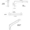 imageEkena Millwork BKTM02X18X06EBHWH Steel Bracket Embrey 2W x 18D x 6 12H Hammered WhiteHammered White