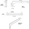 imageEkena Millwork BKTM02X18X06EBHWH Steel Bracket Embrey 2W x 18D x 6 12H Hammered WhiteWhite Primer Paintable