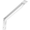 imageEkena Millwork BKTM02X18X06EBHWH Steel Bracket Embrey 2W x 18D x 6 12H Hammered WhiteWhite Primer Paintable