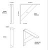 imageEkena Millwork BKTM02X20X20TRSS 2Inch W x 20Inch D x 20Inch H Traditional Bracket Stainless SteelHammered Gold
