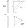 imageEkena Millwork BKTM02X20X20TRSS 2Inch W x 20Inch D x 20Inch H Traditional Bracket Stainless SteelHammered Gold