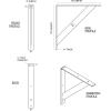 imageEkena Millwork BKTM02X20X20TRSS 2Inch W x 20Inch D x 20Inch H Traditional Bracket Stainless SteelHammered Gold