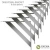 imageEkena Millwork BKTM02X20X20TRSS 2Inch W x 20Inch D x 20Inch H Traditional Bracket Stainless SteelHammered Gray