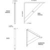 imageEkena Millwork BKTM02X20X20TRSS 2Inch W x 20Inch D x 20Inch H Traditional Bracket Stainless SteelHammered Gray