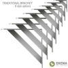 imageEkena Millwork BKTM02X20X20TRSS 2Inch W x 20Inch D x 20Inch H Traditional Bracket Stainless SteelUnfinished Steel