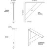 imageEkena Millwork BKTM02X20X20TRSS 2Inch W x 20Inch D x 20Inch H Traditional Bracket Stainless SteelWhite Primer Paintable
