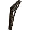 imageEkena Millwork BKTM01X10X12STN 1 2 W x 10 D x 12 H Tristan Wrought Iron Bracket Single Center BraceAntiqued Brass