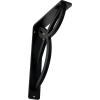 imageEkena Millwork BKTM01X10X12SVE 1 2 W x 10 D x 12 H Versailles Wrought Iron Bracket Single Center BracePowder Coated Black
