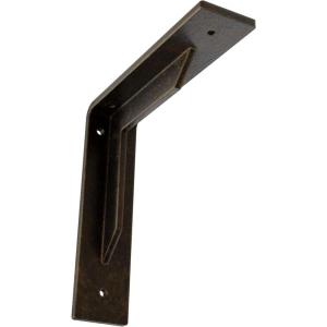 image2W x 10D x 10H Stockport Steel Bracket Stainless SteelAntiqued Brass