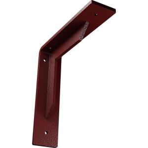 image2W x 10D x 10H Stockport Steel Bracket Stainless SteelHammered Bright Red