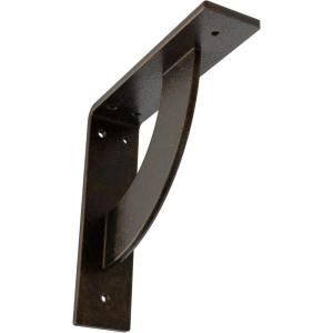 image2W x 20D x 20H Bulwark Steel Bracket Hammered WhiteAntiqued Brass