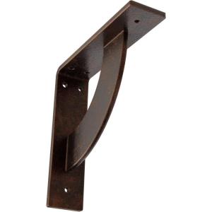 image2W x 20D x 20H Bulwark Steel Bracket Hammered WhiteAntiqued Copper