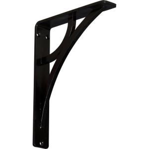 imageEkena Millwork BKTM01X07X10SGLCASE2 Galveston 1 12W x 7 12D x 10H Single Center Brace Powder Coated Black 2 Piece