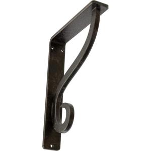 imageEkena Millwork BKTM01X10X12SAS 1 12Inch W x 10Inch D x 12Inch H Ashford Single Wrought Iron BracketAntiqued Warm Silver