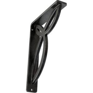 imageEkena Millwork BKTM01X10X12SVE 1 2 W x 10 D x 12 H Versailles Wrought Iron Bracket Single Center BraceAntiqued Pewter