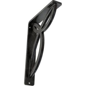 imageEkena Millwork BKTM01X10X12SVE 1 2 W x 10 D x 12 H Versailles Wrought Iron Bracket Single Center BraceAntiqued Silver