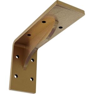 imageEkena Millwork BKTM02X18X06EBHWH Steel Bracket Embrey 2W x 18D x 6 12H Hammered WhiteHammered Gold