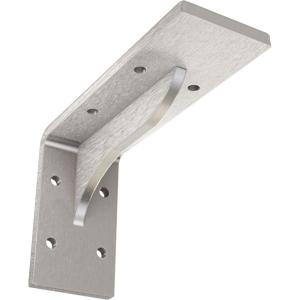 imageEkena Millwork BKTM02X18X06EBHWH Steel Bracket Embrey 2W x 18D x 6 12H Hammered WhiteStainless Steel