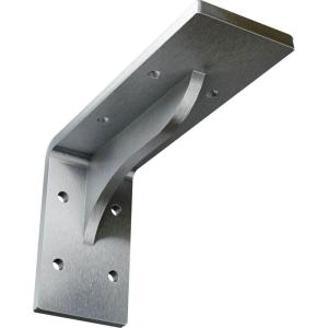 imageEkena Millwork BKTM02X18X06EBHWH Steel Bracket Embrey 2W x 18D x 6 12H Hammered WhiteUnfinished Steel