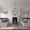 image11 38OD x 2P Acanthus Ceiling MedallionHandPainted Flash Blue