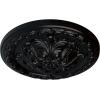 image11 38OD x 2P Acanthus Ceiling MedallionHandPainted Jet Black