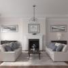 image11 38OD x 2P Acanthus Ceiling MedallionHandPainted Pearl White